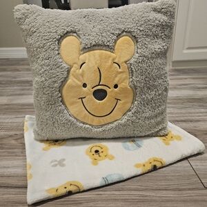 Disney Baby Winnie The Pooh Throw Pillow Baby Blanket